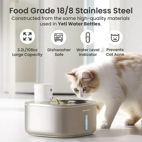 Pawspik Stainless Steel  Water Fountain