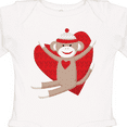 thumbnail image 4 of Inktastic Hug Sock Monkey Boys or Girls Long Sleeve Baby Bodysuit, 4 of 5