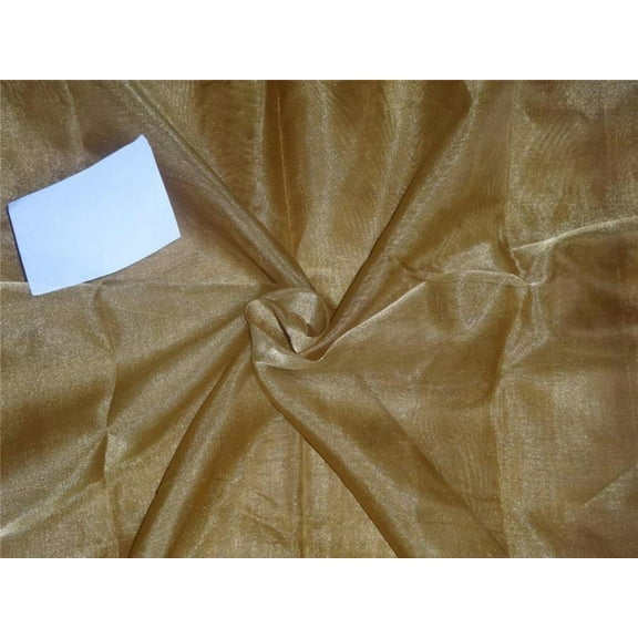 GOLD silk metallic tissue organza fabric 44" WIDE [8150]