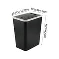 thumbnail image 3 of BinKFF 13 Liter Small Trash Can, 3.4 Gallons Bathroom Garbage Can with Lid Press-Top, Plastic Waste Basket, Garbage Bin for Dorm, Office, Bedroom, Kitchen, Living Room, 3 of 5