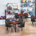 thumbnail image 2 of Regency Kee 30" Square Height Adjustable  Mobile Classroom Table - Cherry & 4 Andy 12-in Stack Chairs- Black, 2 of 8