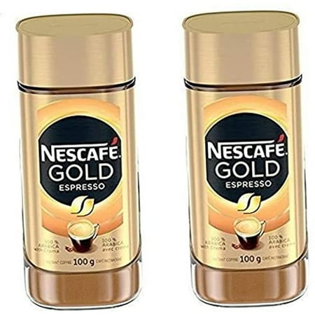 Nescafe Gold Espresso Instant Coffee, 100G/3.5Oz, Jar (2 Pack), {Imported From Canada} .3 Pack