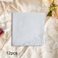 thumbnail image 6 of 12Pcs Wedding Hankies Bandanas White Handkerchief for Grooms Party Weddings style B, 6 of 9