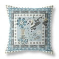 thumbnail image 2 of Love Your Vase Peacock Indoor/Outdoor Pillow in Light Blue Black White 26x26, 2 of 8