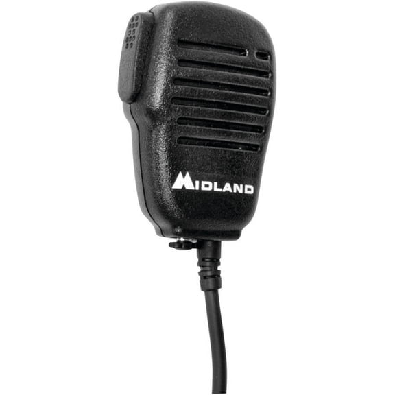 Midland AVPH10 Shoulder Speaker Mic Push-to-Talk Button Dual Pin Connector, Black