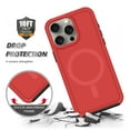 thumbnail image 2 of ELEHOLD Case for iPhone 12 Pro / 12 6.1", Shockproof Slim Skin-Friendly Strong Magnetic Matte Case,Red, 2 of 6