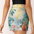 thumbnail image 3 of Watercolor Bird Women's High Short Skirt, High Waisted Mini Skirt with One Side Pocket, 3 of 5