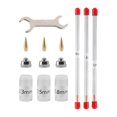 thumbnail image 3 of 11 Pieces 0.3mm 0.5mm 0.8mm Airbrush Nozzle Kits Accessories Airbrush Sprayer Accessories with Wrench Professional for Replacement Parts, 3 of 9