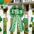 thumbnail image 2 of Wozhuo St Patricks Day Bow Decor 30x50cm Large Wreath Ribbon Indoor Outdoor Party, 2 of 6