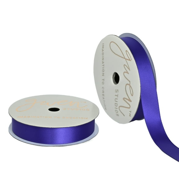 Gwen Studios 5/8" Purple Satin Ribbon, 7 yards