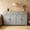 Grey,Oak#6, variant on Wooden Sideboards Buffet Cabinet with Storage Drawers,Nordic Style Sideboard, Adjustable Shelves for Your Home,Dining Room Sideboards