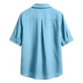 thumbnail image 7 of Kukoosong Women's Classic Polo Shirts Solid Color Short Sleeve Notch Neck with Button Placket for Summer Tennis and Sports, Casual and Preppy Polos for Women, 7 of 7