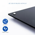 thumbnail image 4 of 9x12 Dry Erase Board for Wall - with .25 Black Acrylic and Chrome Stand Off Finish - Perfect Whiteboard for Office, Home, Classroom - Durable and Stylish .25 Black Acrylic Dry Erase Board, 4 of 8