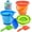 Orange/Blue/Green, variant on 3 Packs Foldable Pail Bucket with Shovels & Mesh Bag, Collapsible Buckets Multi Purpose for Beach, Camping Gear, Beach Party, Fishing, and Fun Summer Activities (Orange/Blue/Green)