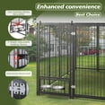 thumbnail image 3 of ZephyPaws  Large Dog Kennel Outdoor,Pet Pens Dogs Run Enclosure Animal Hutch,Metal Coop Fence with Roof Cover (8'L x 4'W x 6'H), 3 of 6