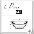 thumbnail image 5 of Vikko 3 Inch Serving and Prep Bowls, Stackable | Thick, Durable Construction – Microwave and Dishwasher Safe – For Dips, Candies, and Recipe Prepping – Set of Six (6) Small Clear Glass Bowls, 5 of 5
