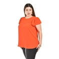 thumbnail image 2 of Blusa con detalle calado Roman Fashion /Tallas Extras, 8484 (Naranja) naranja 38, 2 of 6