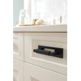 thumbnail image 2 of Amerock Medora 3 inch (76mm) Center-to-Center Rectangle Matte Black Cabinet Pull Backplate, 2 of 6