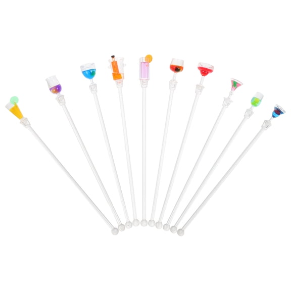 MLINS MultiFunction Cocktail Mixing Sticks Made of PC for Home Use with Elegant Design 10pcs