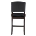 thumbnail image 6 of Linon Metairie 24" Mid Back Indoor Upholstered Counter Stool, Espresso/Dark Brown Faux Leather, 6 of 8