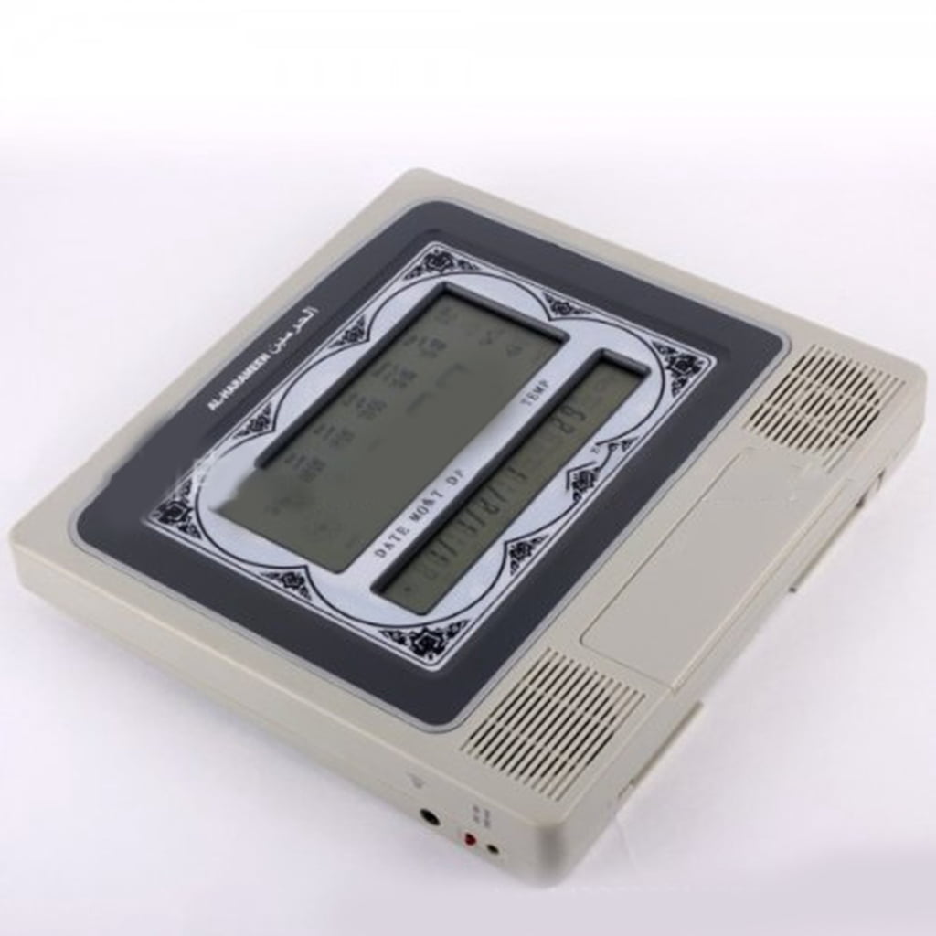Zeiwohndc Digital Azan Clock For Muslim With Prayer Alarm Calendar Table Desk Decorative