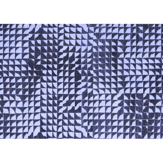 Ahgly Company Machine Washable Indoor Rectangle Abstract Blue Modern Area Rugs, 7' x 9'