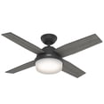 thumbnail image 5 of Hunter 44 inch Indoor Ceiling Fan with LED Light and Remote Control - Black Modern Ceiling Fan, Standard Mount, 4 Blades, For Bedroom, Living Room, or Kitchen - Dempsey 52391, Matte Black, 5 of 16