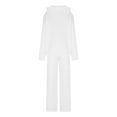 thumbnail image 5 of YUGYXL Fall Sweatsuits Women 2 Piece Outfit Lounge Sets Matching Airport Oversized Sweatshirt Sweatpants Tracksuit White S, 5 of 5