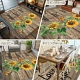 thumbnail image 6 of Sunflower Rustic 5x8 Area Rugs, Vintage Wooden Flowers Butterfly Non-Skid Rubber Backing Large Rectangle Rugs - Living Room Bedroom Home Office, Indoor Floor Mat Carpets Washable Rug, 6 of 9