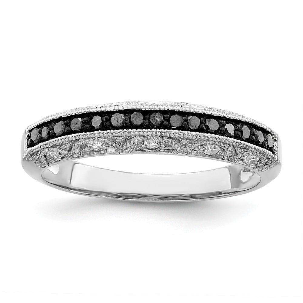 Details about   Enhanced 0.15 Ct Round Black Diamond Chevron Engagement Ring 925 Sterling Silver 