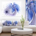 thumbnail image 1 of Fleur Fractale Symétrique Bleu Vif - Impression sur Toile Florale, 1 of 3