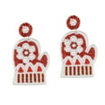thumbnail image 1 of Pendientes de cuentas navideñas, pendientes colgantes, accesorios para disfraces, cómodos pendientes colgantes Guantes, 1 of 9