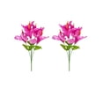 thumbnail image 2 of Faux Silk Hibiscus Flowers Artificial Tropical Flower Stems Table Centerpiece for Vase Wedding Home Decor 2-Pack Hot Pink, 2 of 7