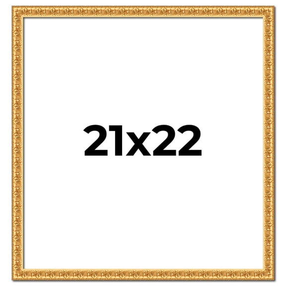 21x22 Frame Gold Real Wood Picture Frame Width 1 inches | Interior Frame Depth 0.5 inches | Edwina