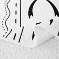 thumbnail image 5 of Erosebridal Princess Ribbon Bed Spread Queen for Girl, Cartoon White Black Queen Coverlet Set, 3 Pieces, 5 of 7