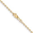thumbnail image 2 of Auriga Fine Jewelry 14K Yellow Gold 2mm Open Link Cable Chain Necklace 16inch for Women, 2 of 6