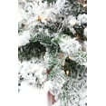 thumbnail image 5 of Perfect Holiday 6 Ft Snow Flocked Pre-lit Natural Alpine Christmas Tree with 482 Tips - Includes Metal Base Dia 32", 5 of 5