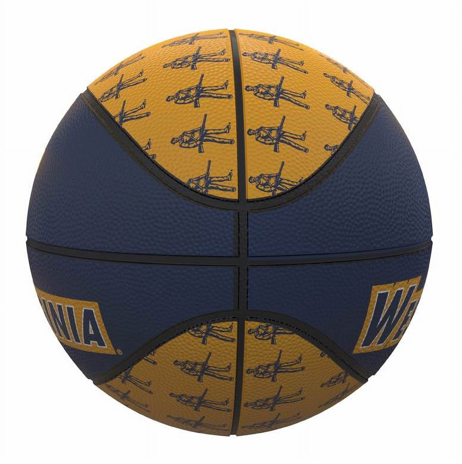 Logo Chair 239-91MR-1 NCAA West Virginia Repeating Mini-Size Rubber Basketball