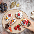 thumbnail image 5 of 2pcs 11 Inch Wood Cake Stand, Round Wooden Cupcake Pedestal, Paulownia Wood with Legs, Rustic Cake Holder Wooden, 5 of 6