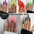 thumbnail image 6 of 24Pcs/Set Matte Full Cover Extension Coffin Fake Nail Nail Tips False Nails Ballerina Nail 09 MATTE, 6 of 8