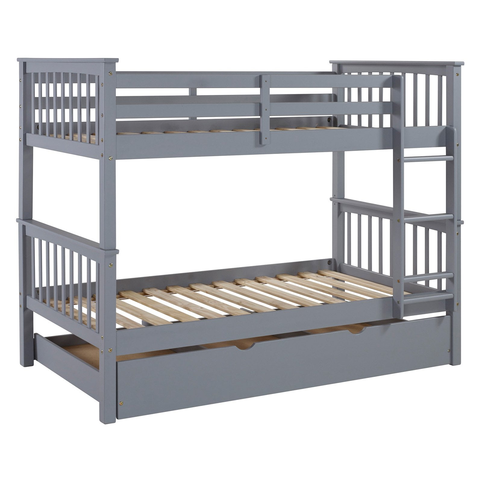 Walker Edison Solid Wood Twin Over Bunk Bed With Optional Walker Edison Solid Wood Twin Over Bunk Bed With Optional Trundle Com