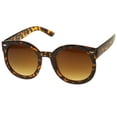 thumbnail image 2 of Womens Retro Oversize Horn Rimmed P3 Round Sunglasses 52mm UV400 Lenses, 2 of 4