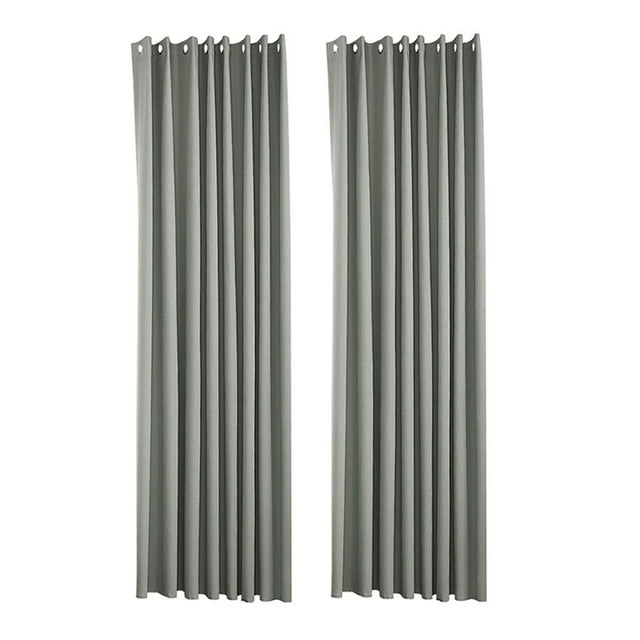 Cortina Exterior Impermeable 2x BLESIY paneles de Tratamiento de Ventana de Privacidad gris