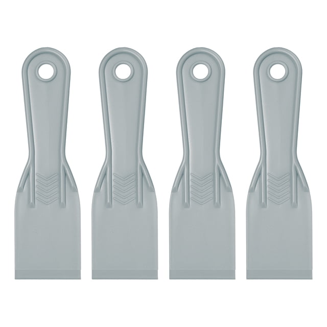 Uxcell 4pcs Putty Scraper 1.5" Plastic Flexible Tool for Pasting Plaster Repairing Walls