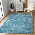 thumbnail image 2 of SAFAVIEH Tulum Herbert Distressed Southwestern Area Rug, 5'3" x 7'6", Turquoise/Blue, 2 of 7