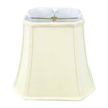 Royal Designs Square Cut Corner Bell Lamp Shade, Eggshell, 8" x 14" x 11.25"