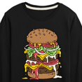 thumbnail image 3 of Instant Message - Sloppy Burger Lover - Toddler & Youth Long Sleeve Graphic T-Shirt, 3 of 6