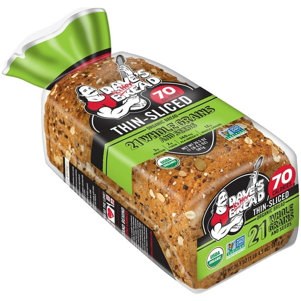 Dave's Killer Bread® Thin Sliced 21 Whole Grains and Seeds Organic Bread 20.5 oz. Loaf (Pack of 3)