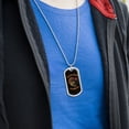 thumbnail image 3 of Let's Talk Turkey Thanksgiving Funny Humor Military Dog Tag Pendant Necklace with Chain, 3 of 5
