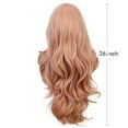 thumbnail image 3 of 〖DOPI〗New Women's Fashion Wig Pink Synthetic Hair Long Wigs Wave Curly Wig+Cap(2Pack), 3 of 5